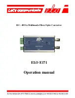 Preview for 1 page of Elo TouchSystems E171 Operation Manual