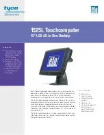 Elo TouchSystems Entuitive 1525L Series Specifications предпросмотр