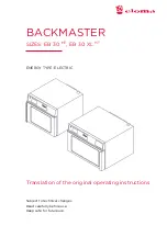 Предварительный просмотр 1 страницы Eloma EB 30 Translation Of The Original Operating Instructions