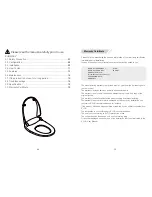 Preview for 2 page of E'loo 85 Series Round User Manual