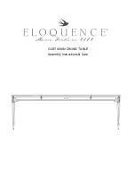 Предварительный просмотр 1 страницы Eloquence GUSTAVIAN DINING TABLE Assembly Instructions & Care