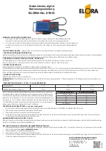 Предварительный просмотр 1 страницы ELORA 270-D Instruction Manual