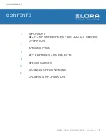 Preview for 2 page of ELORA ELORA 3 Owner'S Manual