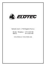 Preview for 12 page of ELOTEC EO 120 Installation And Maintenance Instructions Manual