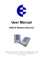 Предварительный просмотр 1 страницы ELPRO 805U-E User Manual