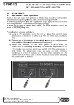 Preview for 9 page of ELPRO SP205EQ Installation And Use Instruction