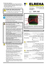 Preview for 1 page of ELREHA EVP 3167 Short Manual