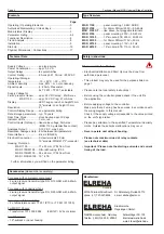 Preview for 2 page of ELREHA MSR 100 Series Technical Manual