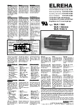 Preview for 1 page of ELREHA TAR 1180/24 Operating Instructions