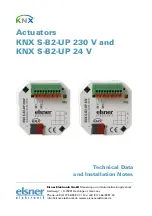 Предварительный просмотр 1 страницы elsner elektronik KNX S-B2-UP 230 V Technical Data And Installation Notes