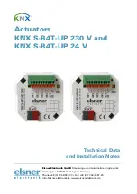 Preview for 1 page of elsner elektronik KNX S-B4T-UP 230 V Technical Data And Installation Notes