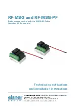 elsner elektronik RF-MSG Technical Specifications And Installation Instructions preview