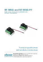 Preview for 1 page of elsner elektronik RF-MSG Technical Specifications And Installation Instructions