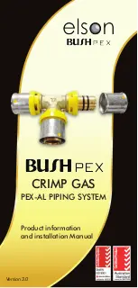 Elson BUSHPEX CRIMP GAS PEX-AL PIPING SYSTEM Product Information And Installation Manual preview