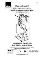 Предварительный просмотр 1 страницы Elson coral e Installation, Servicing And User Instructions Manual