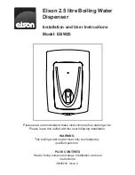 Preview for 1 page of Elson EBW25 Installation And User Instructions Manual