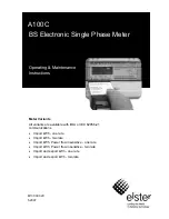 Предварительный просмотр 1 страницы Elster A100C Operating & Maintenance Instructions