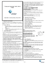 Elster F90S Installation And Operating Instructions preview