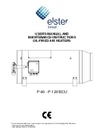 Elster P 100 User Manual And Maintenance Instructions preview