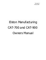 Elston Manufacturing H-CAT-700 Owner'S Manual preview