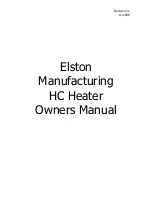 Elston Manufacturing HC Heater Owner'S Manual preview