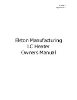 Elston Manufacturing LC series Owner'S Manual preview