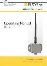 Elsys 110480 Operating Manual предпросмотр