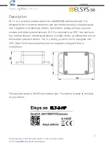 Предварительный просмотр 5 страницы Elsys 110480 Operating Manual