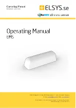 Preview for 1 page of Elsys EMS Operating Manual