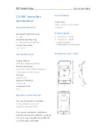 Preview for 2 page of ELT Sensor CD-300 Operation Manual