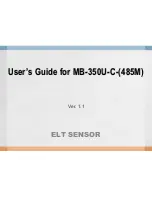 Предварительный просмотр 1 страницы ELT Sensor MB-350U-C User Manual