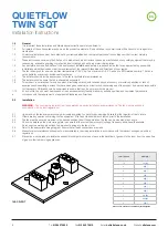 Предварительный просмотр 2 страницы ELTA FANS QUIETFLOW TWIN SQT Series Installation & Maintenance