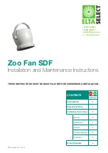 Preview for 1 page of Elta Select Zoo Fan SDF Series Installation And Maintenance Instructions Manual