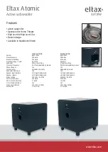 Eltax Active Subwoofer Atomic Specification Sheet preview