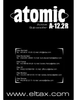 Preview for 12 page of Eltax Atomic A-12.2R Instruction Manual