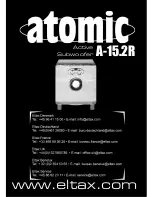 Preview for 12 page of Eltax Atomic A-15.2R Instruction Manual