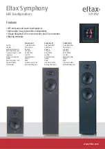 Предварительный просмотр 1 страницы Eltax HiFi loudspeakers Symphony 4.4 Specification Sheet