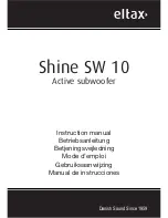 Eltax Shine SW 10 (French) Manuel D'Instructions preview