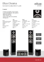 Eltax Surround Loudspeakers 5-pack Chroma Specification Sheet предпросмотр