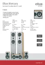 Предварительный просмотр 1 страницы Eltax Surround Loudspeakers 5-pack Mercury Specifications