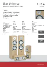 Предварительный просмотр 1 страницы Eltax Universe Surround Loudspeaker Specifications