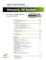 Preview for 1 page of Eltek Valere Minipack Quick Start Manual And Manual