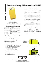 ELTEX Matman Combi-USB Manual предпросмотр