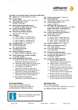 Предварительный просмотр 4 страницы eltherm 0620001 Operating Manual