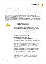 Предварительный просмотр 5 страницы eltherm 0620001 Operating Manual