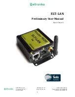 ELTRONIKA ELT-LAN User Manual preview