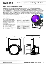 Предварительный просмотр 3 страницы Elumen8 Endura UV100 COB User Manual