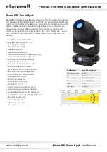 Preview for 4 page of Elumen8 Evora 850 Zoom Spot User Manual