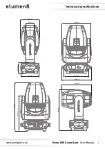 Preview for 5 page of Elumen8 Evora 850 Zoom Spot User Manual