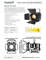 Предварительный просмотр 3 страницы Elumen8 MP60 LED Fresnel WW User Manual